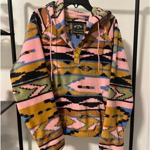 Billabong cropped fleece hoodie
